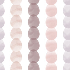 Seamless pattern with easter eggs, hand drawn illustration in watercolor style