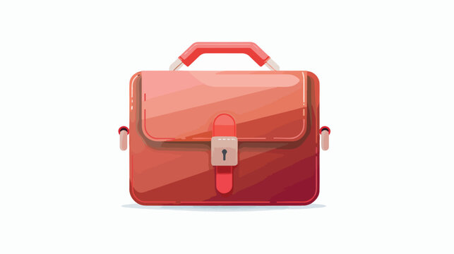 Abstract glossy briefcase icon vector illustration 