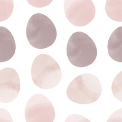 Seamless pattern with easter eggs, hand drawn illustration in watercolor style