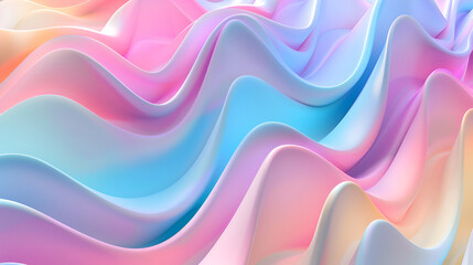 Pink Undulating lines shape a Colorful hypothetical establishment ,Gentle waves of pastel pink and orange hues in a soft abstract background ,Fashionable aesthetic pastel background with silky soft 