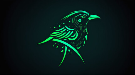 Fototapeta premium tribal illustration of a bird Generative Ai