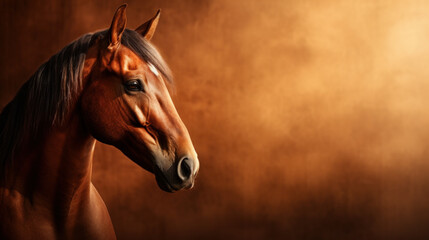 brown horse close-up - 787121421