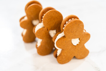 Handcrafted Gingerbread Cookie Sandwiches with Eggnog Buttercream - 787121465