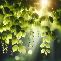 Sunlit Harmony: A Dance of Light and Leaves Capturing Nature’s Serene Beauty