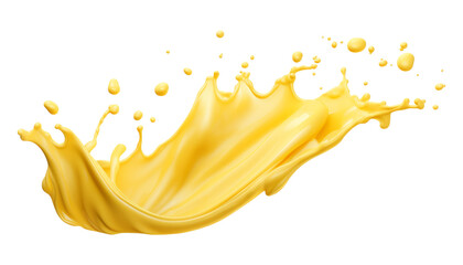 cheese drips splash isolated on transparent background cutout