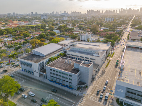 Aerial drone photo Miami Dade College Eduardo J Padrón Campus