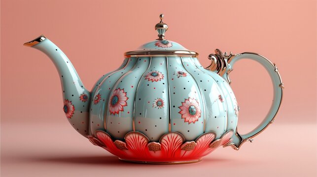 Teapot and cup on a wooden table with a teapot on a wooden background, featuring traditional Chinese ceramics and brown color scheme