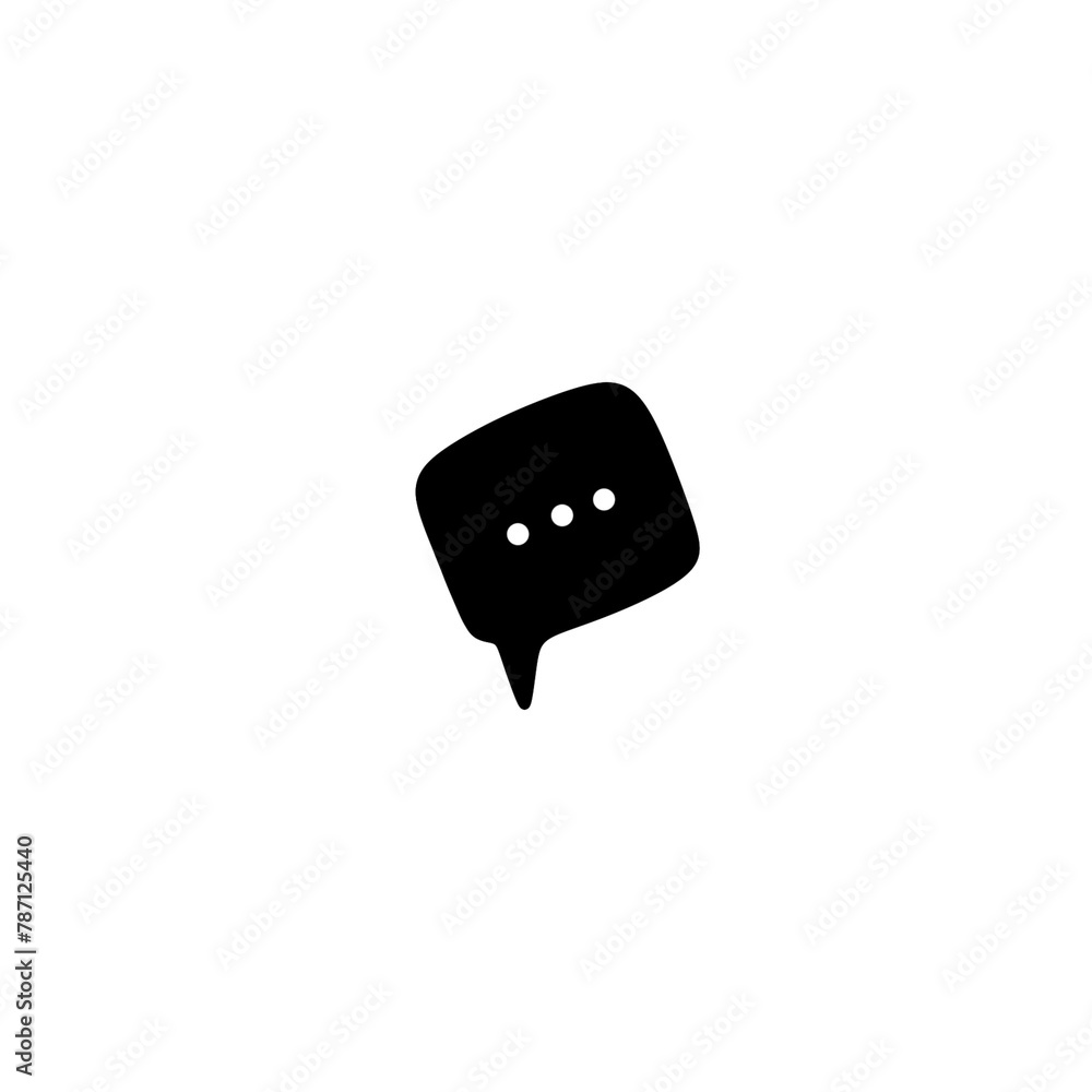 Poster speech bubble icon with simple and modern design