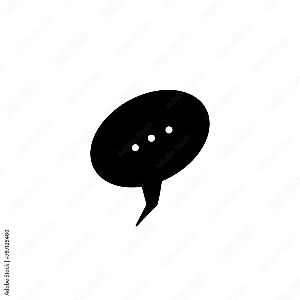 Poster speech bubble icon with simple and modern design