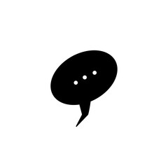 Speech bubble icon with simple and modern design 