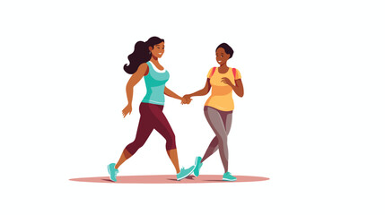 Obraz na płótnie Canvas An inspiring fitness instructor helping a woman 