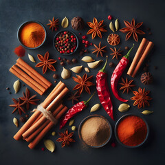 christmas still life with spices
