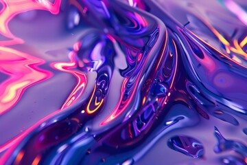 Naklejka premium Vivid holographic marble surface display