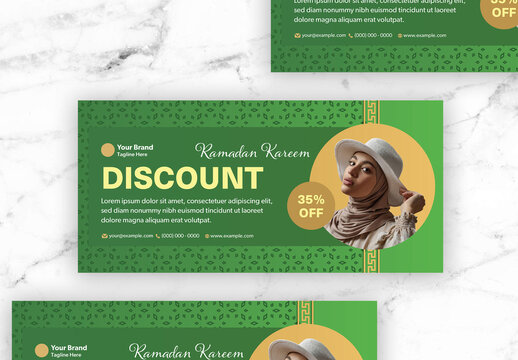 Green and Brown Fashion Voucher