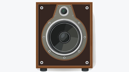 Back side of Loudspeaker High resolution flat vector