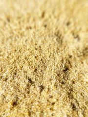 yellow sand texture with focus in the middle of the frame and blurred edges