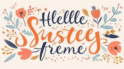 Modern hand-drawn lettering for greeting cards, invitations, posters, and t-shirts.