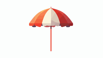 Beach umbrella isolated icon flat vector 