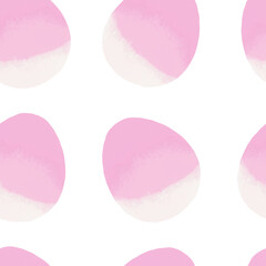 Seamless pattern with easter eggs, hand drawn illustration in watercolor style