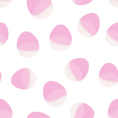 Seamless pattern with easter eggs, hand drawn illustration in watercolor style