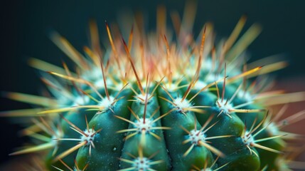 Obraz premium Vibrant Close-up of Cactus Spines with Colorful Detail
