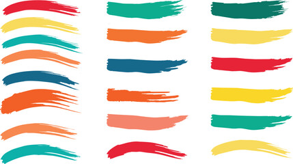 Obraz premium Different types of brush strokes