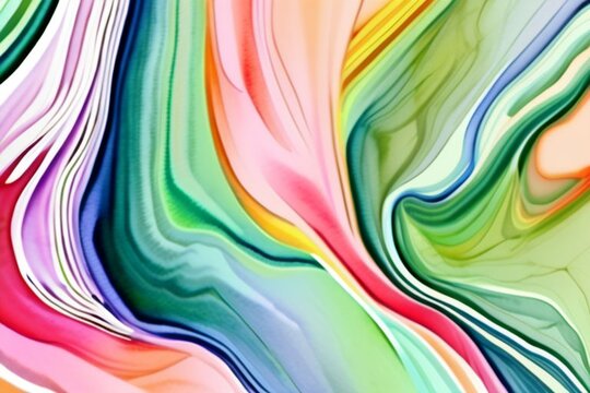 Closeup of abstract watercolor paint background texture with liquid fluid marbled paper texture banner texture. Generative AI (생성형 AI)	