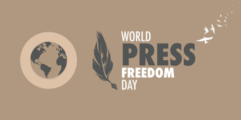 World press freedom day concept vector illustration. World Press Freedom Day or World Press Day to raise awareness of the importance of freedom of the press. End Impunity for Crimes against Journalism
