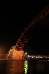 Blackout roller blinds Kintai Bridge 『錦帯橋とサクラ』夜桜 ライトアップ 山口県岩国   日本観光　Kintai Bridge 　