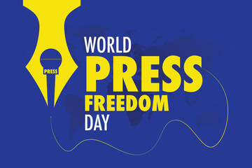 World press freedom day concept vector illustration. World Press Freedom Day or World Press Day to raise awareness of the importance of freedom of the press. End Impunity for Crimes against Journalism