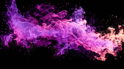 Obraz premium A colorful fire with purple and orange flames.
