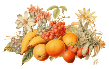 Naklejka na ściany i meble PNG Vintage drawing of fruit painting sketch plant.