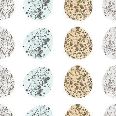 Seamless pattern with easter eggs, hand drawn illustration in watercolor style