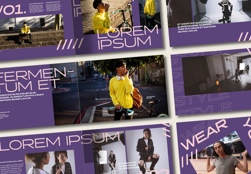 Purple Look Book Layout