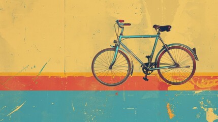 Bicycle friendly poster. - obrazy, fototapety, plakaty