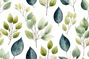 Seamless pattern, abstract art. Watercolor painting, children's wallpaper. Hand drawn plants. Palms, rainforest, leaves, flowers. modern Art. Prints, wallpapers, posters, cards, murals