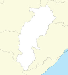 Location map of Chhattisgarh is a state of India