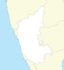Location map of Karnataka is a state of India