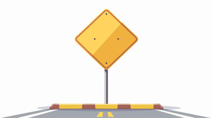 Blank road sign board.vector illustration flat vector
