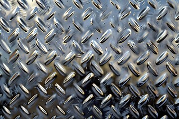Metal sheet with rhombus pattern, close-up of photo, Ai Generated