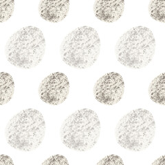 Seamless pattern with easter eggs, hand drawn illustration in watercolor style
