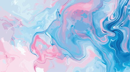 Blue and pink marble painting abstract color mix flat