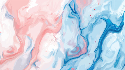 Blue and pink marble painting abstract color mix flat