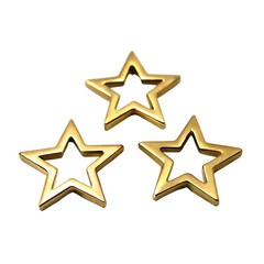gold stars collection isolated