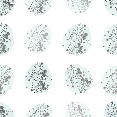 Seamless pattern with easter eggs, hand drawn illustration in watercolor style