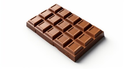 Chocolate Bar Isolated on White Background. Generative AI