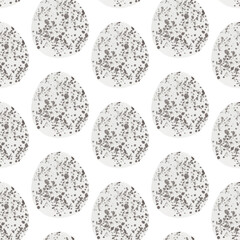 Seamless pattern with easter eggs, hand drawn illustration in watercolor style