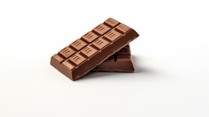 Chocolate Bar Isolated on White Background. Generative AI