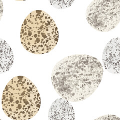 Seamless pattern with easter eggs, hand drawn illustration in watercolor style