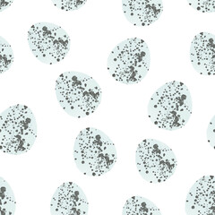 Seamless pattern with easter eggs, hand drawn illustration in watercolor style